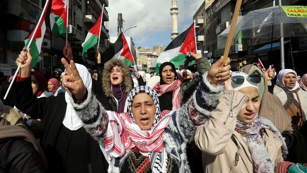 Ürdün başkenti Amman'da Trump'ın 'Yüzyılın Anlaşması'nı protesto edenler (31 Ocak 2020) - Sputnik Türkiye