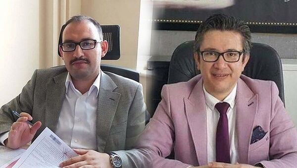 Denizli Devlet Hastanesi Başhekimi Mehmet Erkaleli ve Destek Hizmetleri ve Kalite Müdürü Harun Sağnak - Sputnik Türkiye