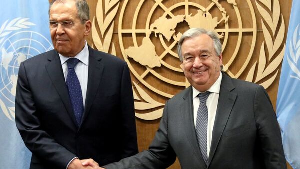 Sergey Lavrov ve BM Genel Sekreteri Guterres - Sputnik Türkiye