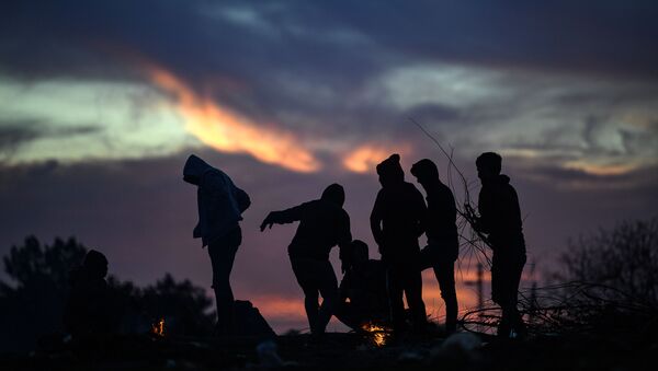 Meriç Nehri kıyısında bekleyen mülteciler-göç - Sputnik Türkiye