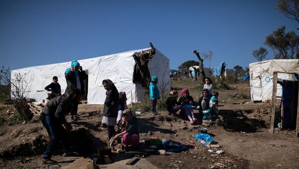 Midilli'deki Moria Mülteci Kampı - Sputnik Türkiye