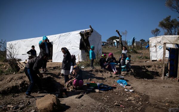 Midilli'deki Moria Mülteci Kampı - Sputnik Türkiye