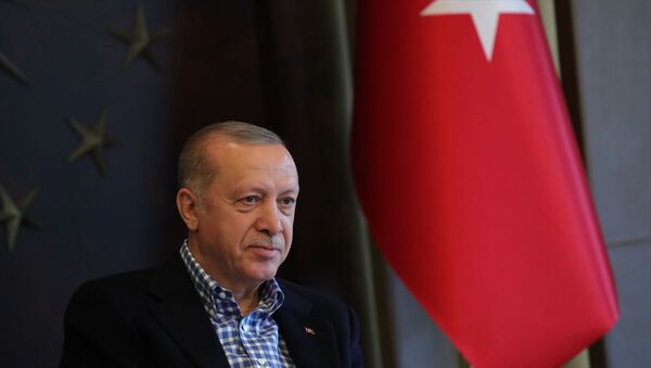 Türkiye Cumhurbaşkanı Recep Tayyip Erdoğan, A Milli Futbol Takımı oyuncularıyla video konferans yöntemiyle görüşme gerçekleştirdi. - Sputnik Türkiye